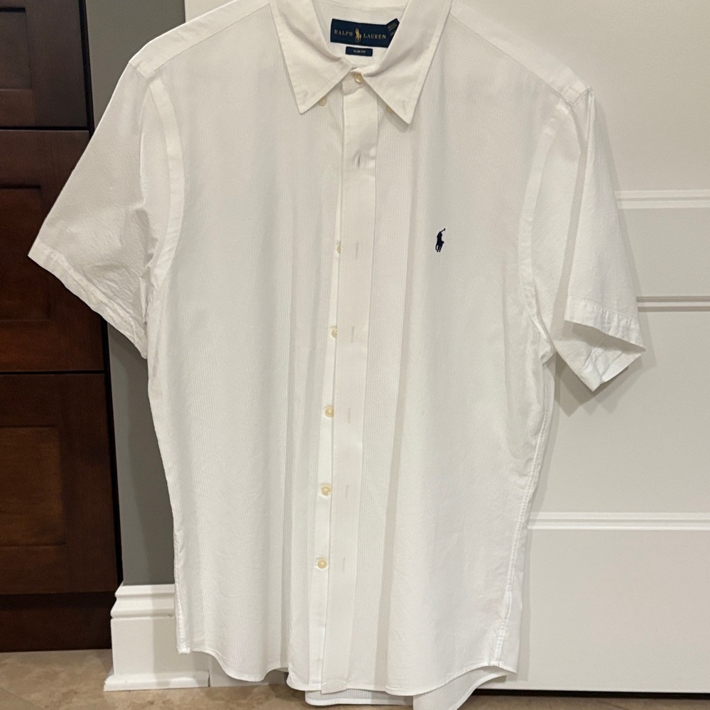 Ralph Lauren Classic White Casual Button Down Shirt